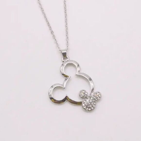 3 for $26 - Silver Mickey Mouse Necklace - Picture 1 of 3